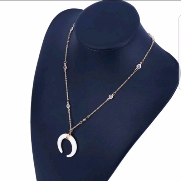 5 for $25 Horn Moon Statement Necklace - Picture 3 of 5